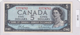 1954 - Canada - 5 Dollars -  Beattie / Rasminsky - O/X 2774782