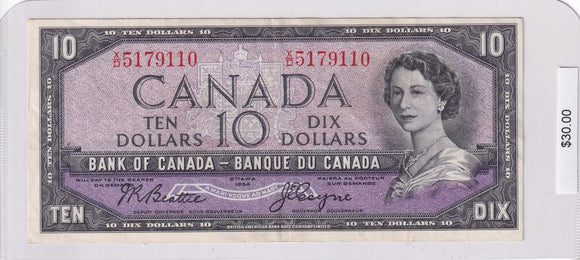 1954 - Canada - 10 Dollars - Beattie / Coyne - X/D 5179110