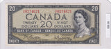 1954 - Canada - 20 Dollars - Beattie / Rasminsky - O/E 0274621