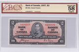 1937 - Canada - 2 Dollars - Coyne / Towers - AU58 BCS - A/R 4182575