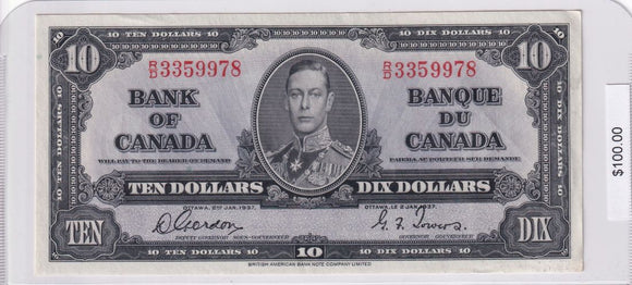 1937 - Canada - 10 Dollars - Gordon / Towers - R/D 3359978