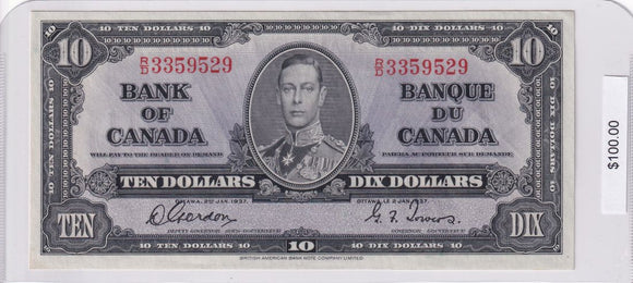 1937 - Canada - 10 Dollars - Gordon / Towers - R/D 3359529