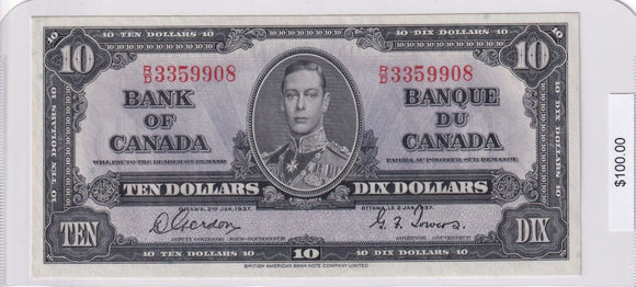 1937 - Canada - 10 Dollars - Gordon / Towers - R/D 3359908