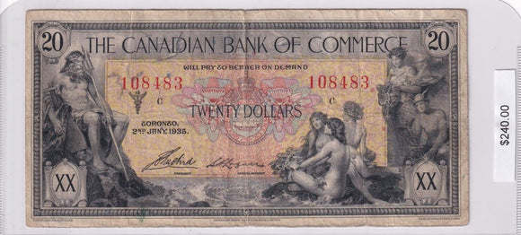 1935 - Canada - 20 Dollars - The Canadian Bank of Commerce - 108483