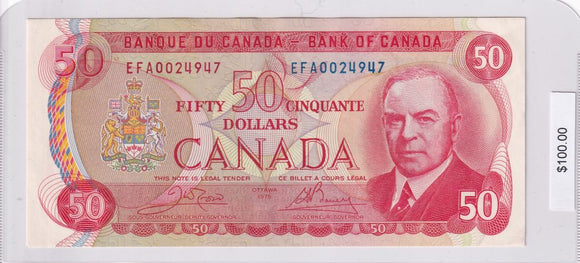 1975 - Canada - 50 Dollars - Crow / Bouey - EFA0024947
