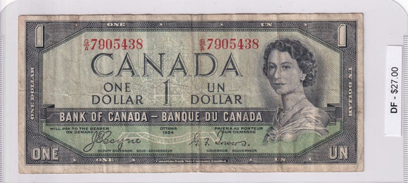 1954 - Canada - Devil's Face - 1 Dollar - Coyne / Towers - G/A 7905438