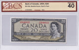 1954 - Canada - Devil's Face - 20 Dollars - Beattie / Coyne - EF40 BCS - C/E 5040822