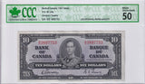1937 - Canada - 10 Dollars - Gordon / Towers - AU50 CCC - S/D 3897753