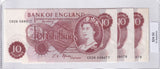 1966-70 - Great Britain - 10 Schillings - 3x Sequence - C02N 088077-79
