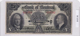 1938 - Canada - 5 Dollars - The Bank of Montreal - 624762