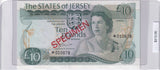 1972 - Jersey - States of Jersey - 10 Pounds - Specimen - 010678