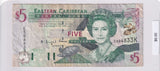 1986 - East Caribbean - 5 Dollars - E594833K