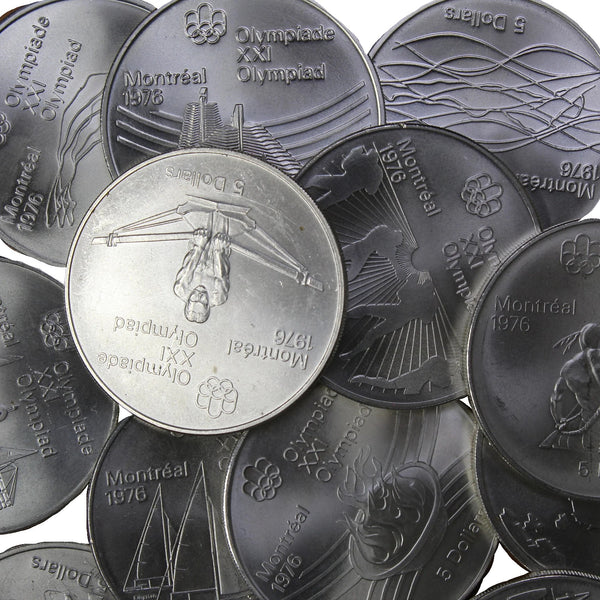 92.5% - Canadian SilverMontreal Olympic 5 Dollars - 1973-1976 – MK