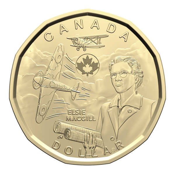 2023 Canada Coloured Loonie Coin Elise MacGill Hurricane