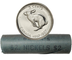 1967 - Canada - 5c - Original Mint Roll (40 pcs)