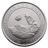 3/4 oz - 2016 - Howling Wolves - Fine Silver