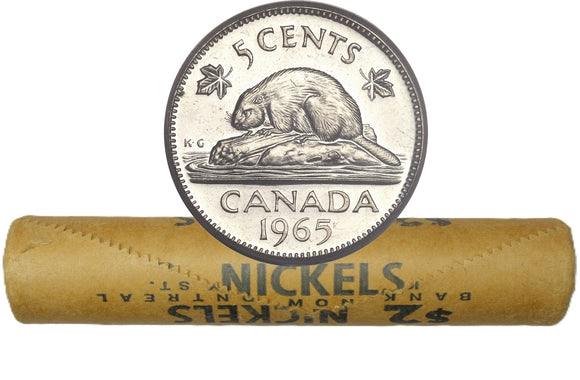 1965 - Canada - 5c - Original Mint Roll (40 pcs)
