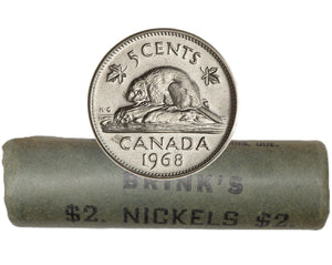 1968 - Canada - 5c - Original Mint Roll (40 pcs)