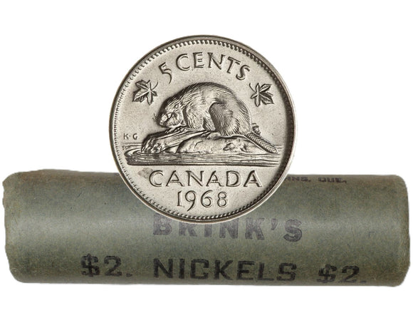 1968 - Canada - 5c - Original Mint Roll (40 pcs)