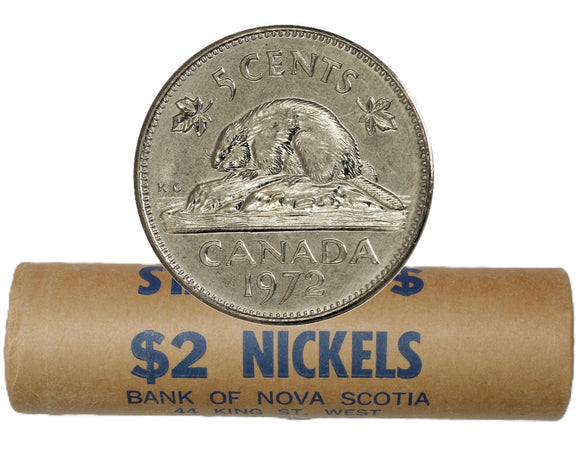 1972 - Canada - 5c - Original Mint Roll (40 pcs)