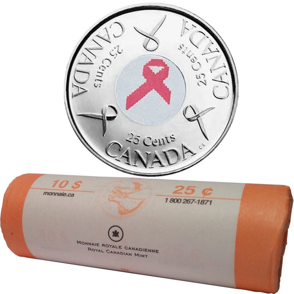 2006 - Canada - 25c - P - Pink Ribbon Mint Roll (40 pcs.)