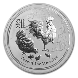 1 oz - 2017 - Year of the Rooster - Fine Silver