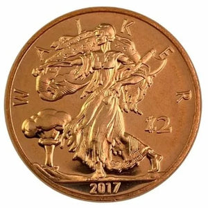 2017 - 1 oz - Copper Round - Zombucks Walker