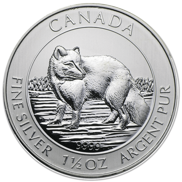 1 1/2 oz - 2014 - Arctic Fox - Fine Silver