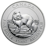1 1/2 oz - 2014 - Arctic Fox - Fine Silver