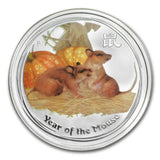 1/2 oz - 2008 - Year of the Mouse - Coloured - Fine Silver