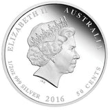 1/2 oz - 2016 - Year of the Monkey - Coloured - Fine Silver