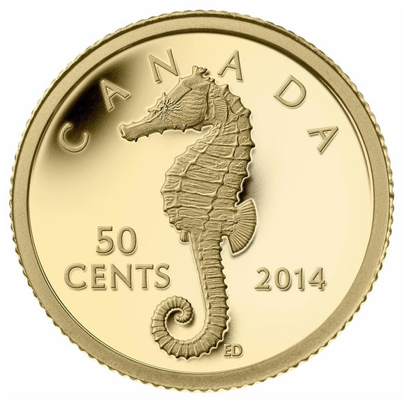 2014 - Canada - 50c - Sea Creatures: Seahorse <br> (no sleeve)