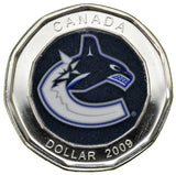 2009 - Canada - $1 - Vancouver Canucks, Home Jersey, Mini Puck