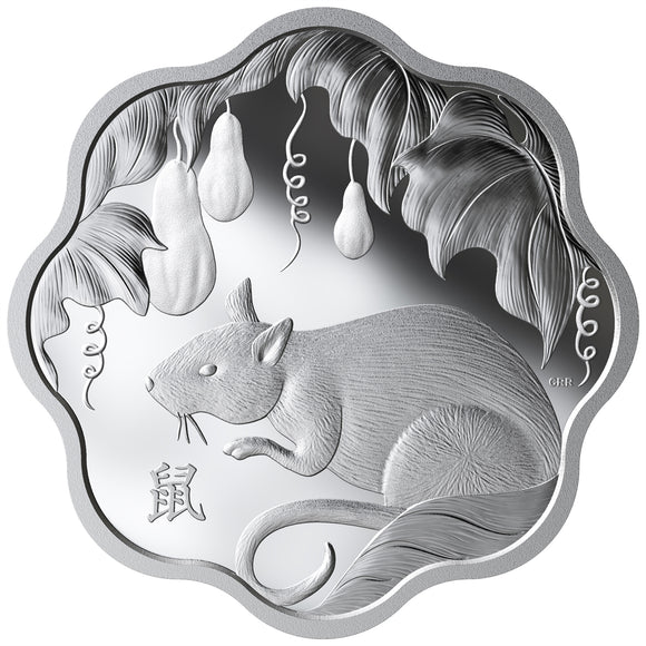 2020 - Canada - $15 - Year of the Rat, Scalloped <br> (no sleeve)