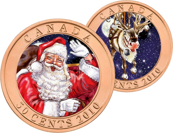 2010 - Canada - 50c - Santa Claus and the Red-Nosed Reindeer