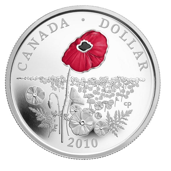 2010 - Canada - $1 - Poppy, Enameled