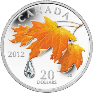 2012 - Canada - $20 - Maple Leaf with Crystal Raindrop