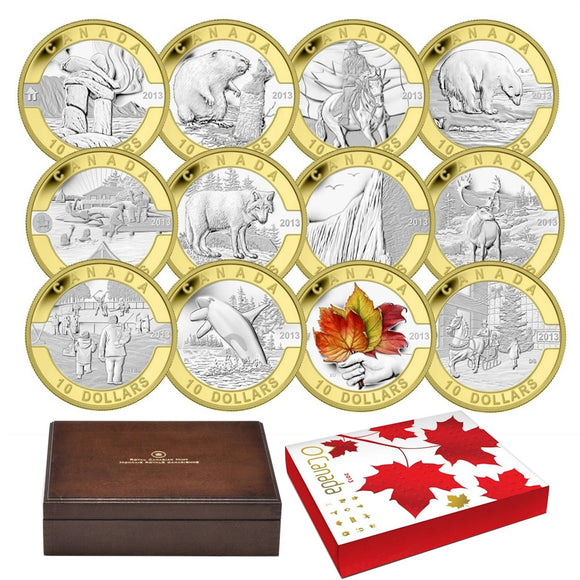2013 - Canada - $10 - O Canada set - Selectively Gold Plated