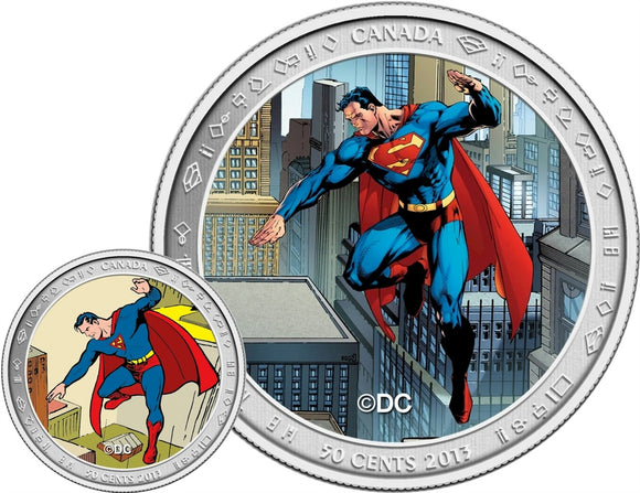 2013 - Canada - 50c - Superman: Then and Now