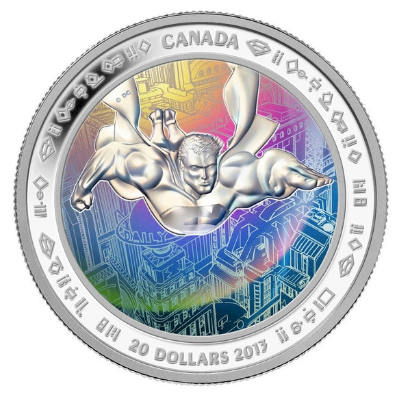 2013 - Canada - $20 - Metropolis, Achromatic Hologram, Superman
