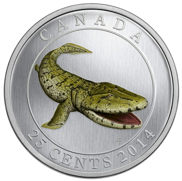 2014 - Canada - 25c - Tiktaalik - Prehistoric Creatures