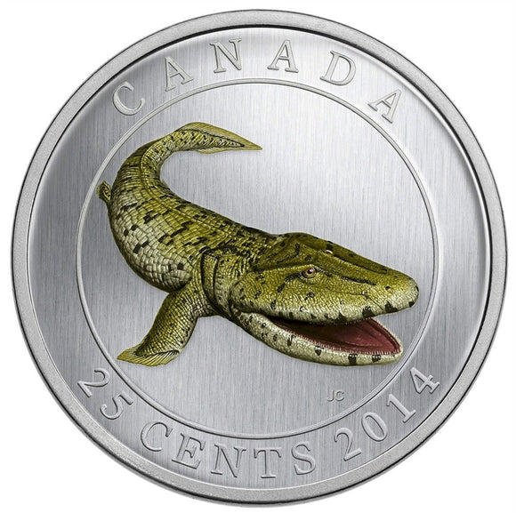 2014 - Canada - 25c - Tiktaalik - Prehistoric Creatures <br> (no box)
