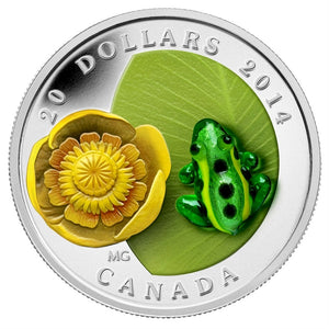 2014 - Canada - $20 - Water-lily and Leopard Frog