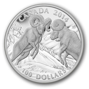 2014 - Canada - $100 - Rocky Mountain Bighorn Sheep