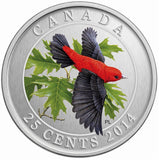 2014 - Canada - 25c - Scarlet Tanager - Bird Series