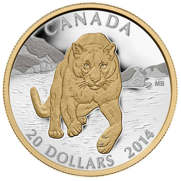 2014 - Canada - $20 - Cougar - Pouncing In The Snow