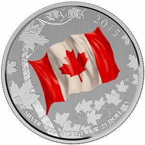2015 - Canada - $25 - 50th Anniversary of Canadian Flag