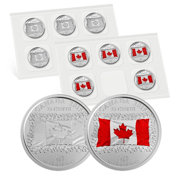 2015 - Canada - 25c - 50th Anniversary of The Canadian Flag