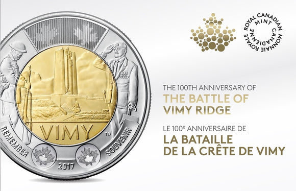 2017 - Canada - Vimy Ridge $2 - 5 Coin Collector Pack