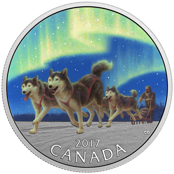 2017 - Canada - $10 - Dog Sledding Under The Northern Lights